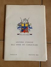 ARMA DEI CARABINIERI: UNIFORMI STORICHE - EDIZIONE 1965 - 24 TAVOLE