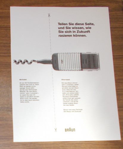 Rara pubblicità vintage braun - pubblicità,