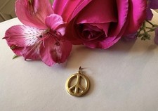 Charm Insegna Pace Vintage Oro Giallo 18kt