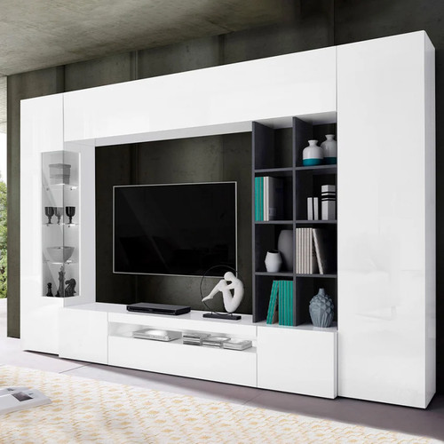 Parete attrezzata con porta - , tv