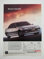 Clipping Pubblicità 1989 PEUGEOT 405 Mi 16 X4 L'Espressione del Talento