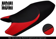 ADATTO PER DUCATI MONSTER 93-07 COPRISEDILE VINILE IMPUGNATURA PERSONALIZZATA DSG3 NERO E ROSSO