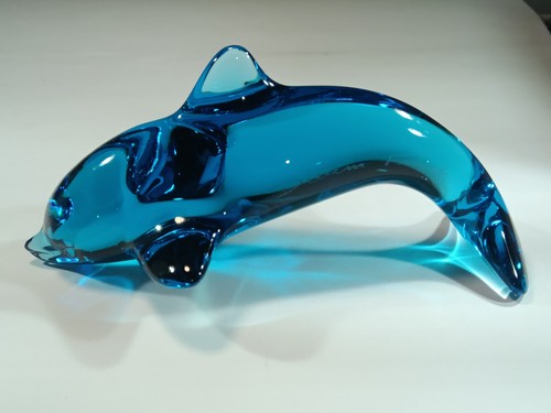 Statuina cristallo blu - in,