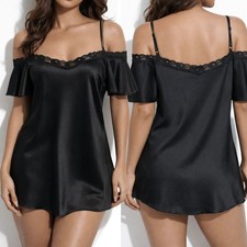 Top Donna Nero in Raso con