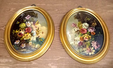 COPPIA DI QUADRI OVALI CON