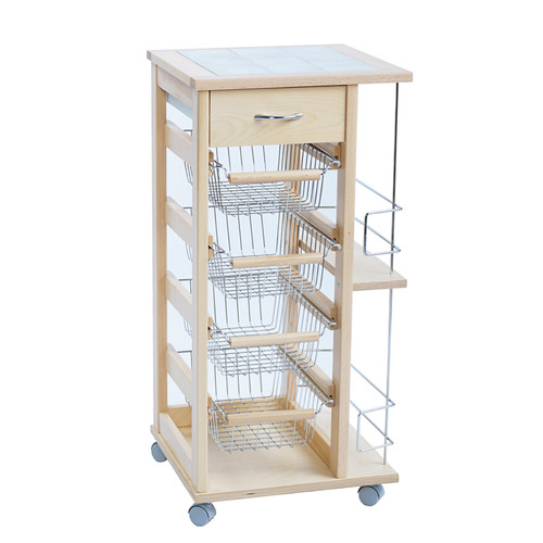 Carrello salvaspazio con cesti