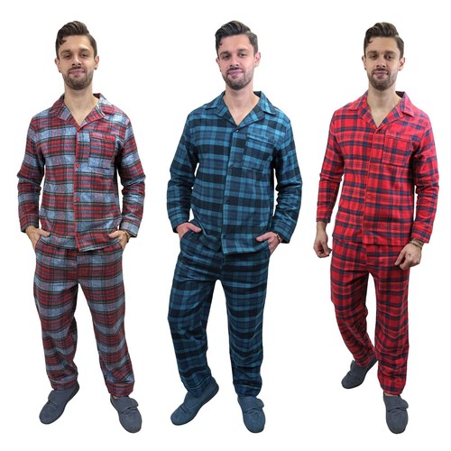Uomo cotone flanella pigiama - cotone,