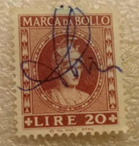 Marca bollo lire 1961 - marca, 20