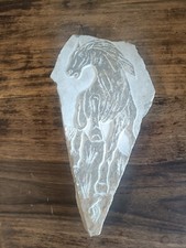 scultura bassorilievo su marmo "CAVALLO" siglato JM peso circa 2 kg.