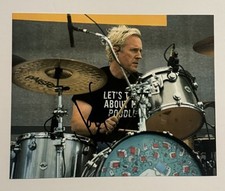 FOTO FIRMATA JOSH FREESE 8x10 autografata batterista leggendario foo fighters coa