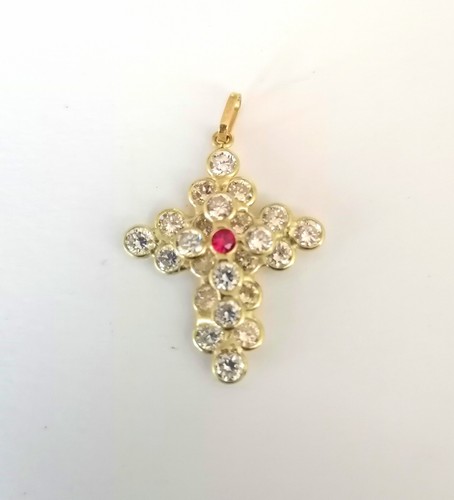 Croce oro giallo 18kt - in,