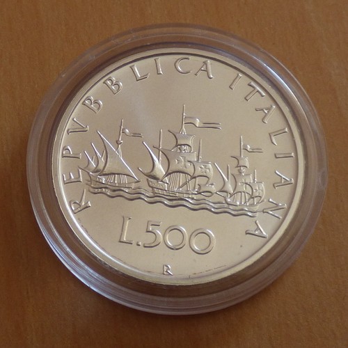 Italy 500 lira 2001 - italy, columbus