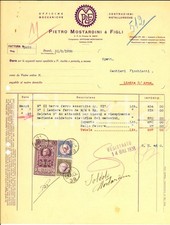 1938 EMPOLI Ditta Pietro MOSTARDINI Officine meccaniche *Fattura intestata