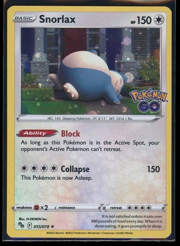Pokemon card snorlax - pokemon,