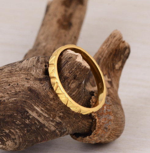 Anello oro testurizzato per - anello,