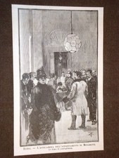 Roma nel 1886 Morte di Marco Minghetti di Bologna Anticamera suo appartamento