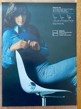 Wilkhahn 232 sedia chair Wilhelm Ritz originale 1973 vintage watch advert pubblicità