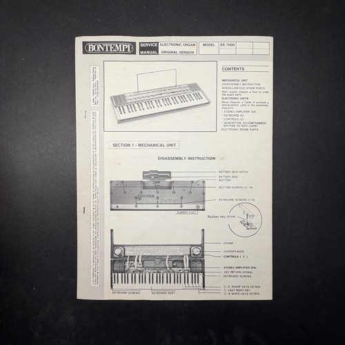 Manuale servizio organo - servizio,