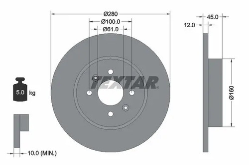 Disco freno pieno 92181203 - 2x,