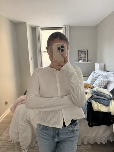 Cardigan zara bianco manica - zara,