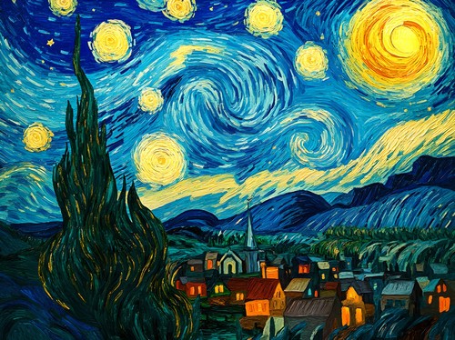 Van gogh paesaggio notte - van,