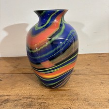 Vaso in vetro Ottavio Missoni - Arte Vetro Murano anni 80 firmato . Mod EOS -