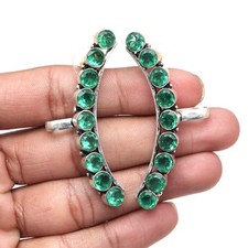 Orecchini climber gioielli etnici fatti a mano con pietra preziosa al...