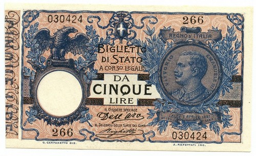 Lire biglietto stato - lire, di