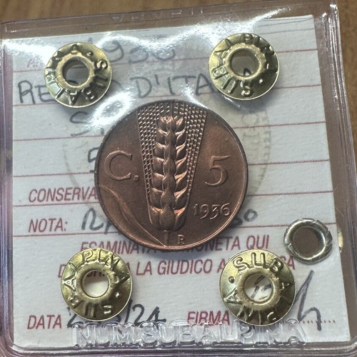 Moneta regno italia cent - moneta, 5