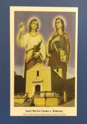 Santino holy card santi - santi, medici