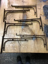 Reggimensola Vintage In Ferro per Mensole Vetro e Vetrine Antiche 6 Pezzi