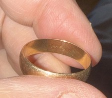 Anello fascia vintage oro - in,