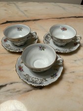 Antiche Tazzine PORCELLANA ARABESCHI ORO BAVARIA SELTMANN THERESIA