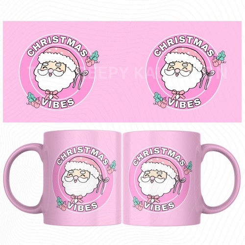 Tazza rosa babbo natale - babbo,