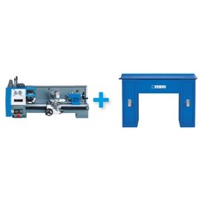 Tornio parallelo per metallo + banco FERVI KIT0114 - ( 0708+0710 )