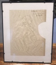 Disegno con dedica di Roland Topor