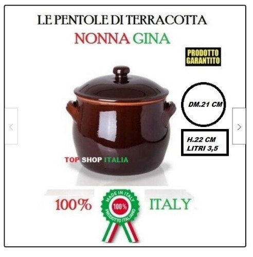 Pentola coperchio creta - +,