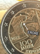 AUSTRIA - 2 EURO. 2018. Erore di conio!!!