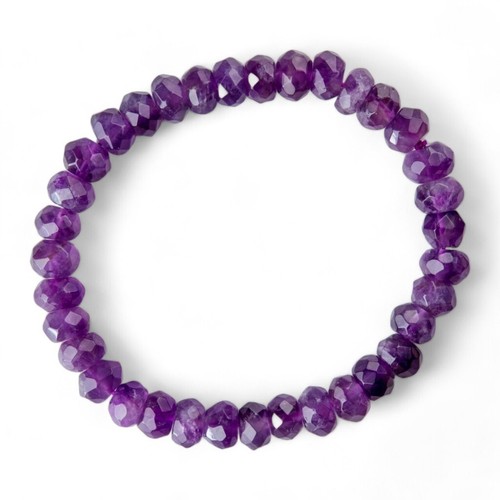 Bracciale ametista elastico - bracciale,