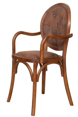 Sedia con braccioli - , legno