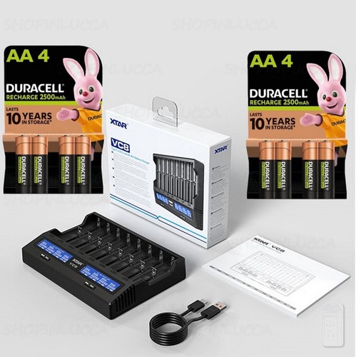 Caricabatterie xtar vc8 usb - vc8,