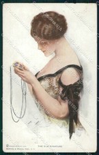 Artista Firmato H. Fisher Reinthal 101 La Vecchia Miniatura PIEGHINE Cartolina XP8533