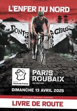 2025 PARIGI ROUBAIX CICLISMO UOMO ROADBOOK UFFICIALE VAN DER POEL POGACAR VAN AERT