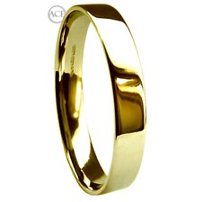3mm 9ct Oro Giallo Piatto