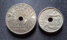 SPAGNA SPAIN 25 CENT. 1937 +