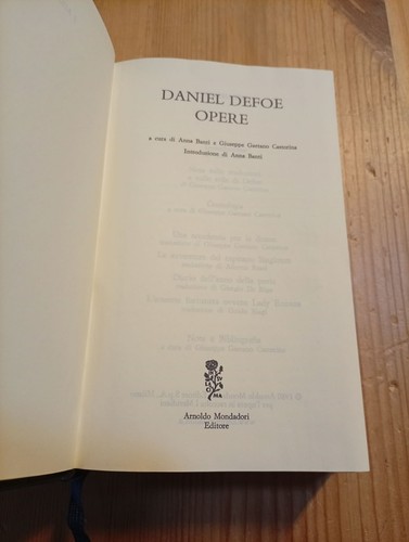 Opere daniel defoe ed - di,