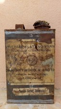 Vecchio contenitore Vernice Flatting Universale Yohn Heywood & Brother Varnish