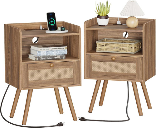 Set comodini chic noce - chic, in