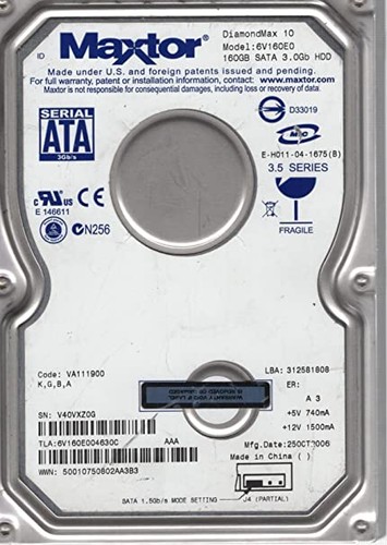 Maxtor 160gb sata 7200rpm - maxtor,