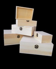 5 Scatole In Legno Decoro